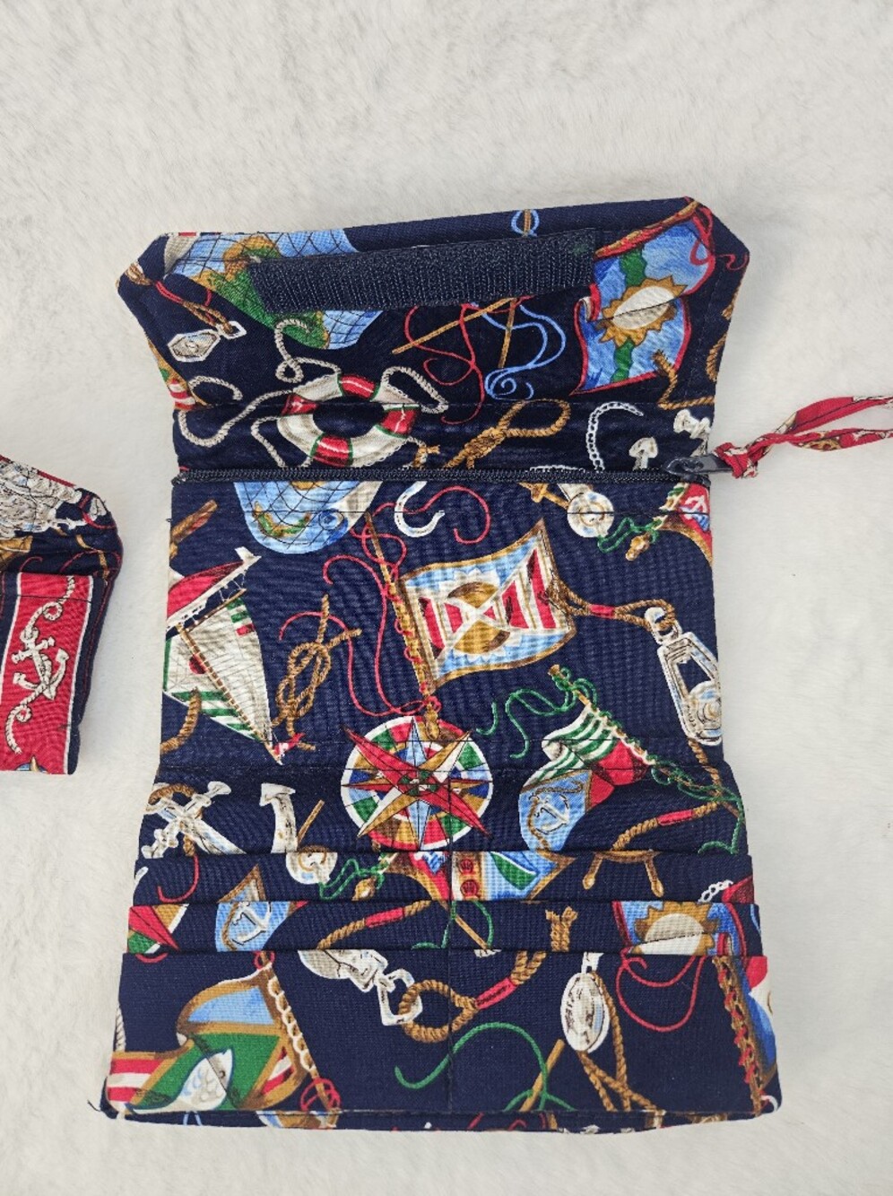 Vintage Retired Vera Bradley Indiana Regatta Nautical Wallet And Coin Purse Set - Picture 6 of 8